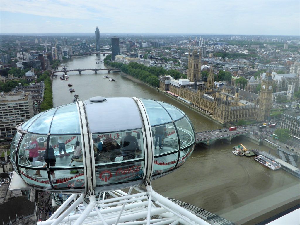 Aussicht vom derzeit größten Riesenrad Europas dem London Eye