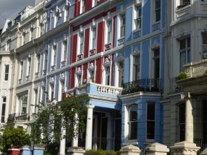 Hausfassaden in Notting Hill